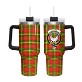 Leask Tartan Crest 40 oz Insulated Tumbler with Handle